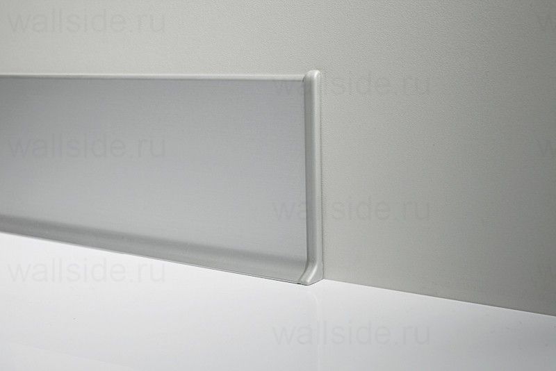 Плинтус алюминиевый Евротрим 2140, 40х10 мм, серебро матовое