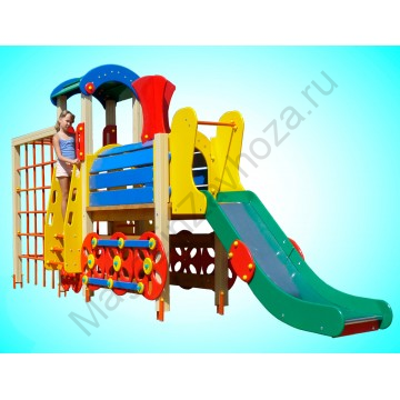 Паровозик с горкой и лазом