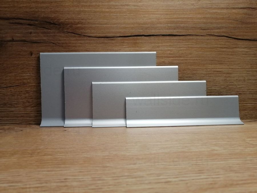 Плинтус алюминиевый Евротрим 2140, 40х10 мм, серебро матовое