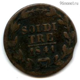 Швейцария Тичино 3 сольдо 1841