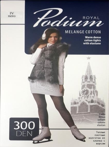 Podium Cotton 300 XXL  Теплые колготки из хлопка