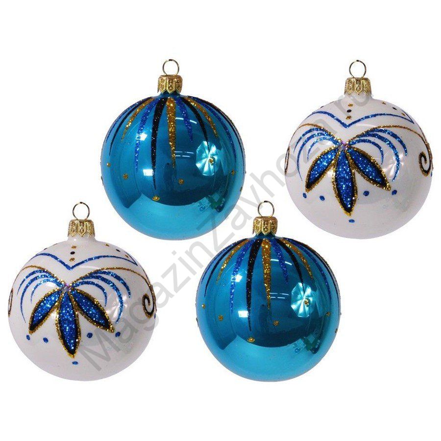 Елочный набор Лазурный 4шт С1645