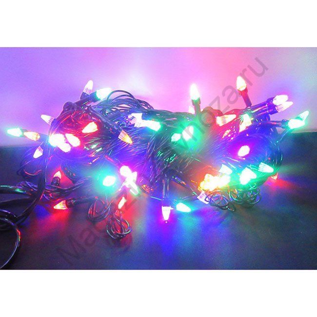 Электрическая гирлянда Нить 300л LED 8реж 21м цветной МК-19031