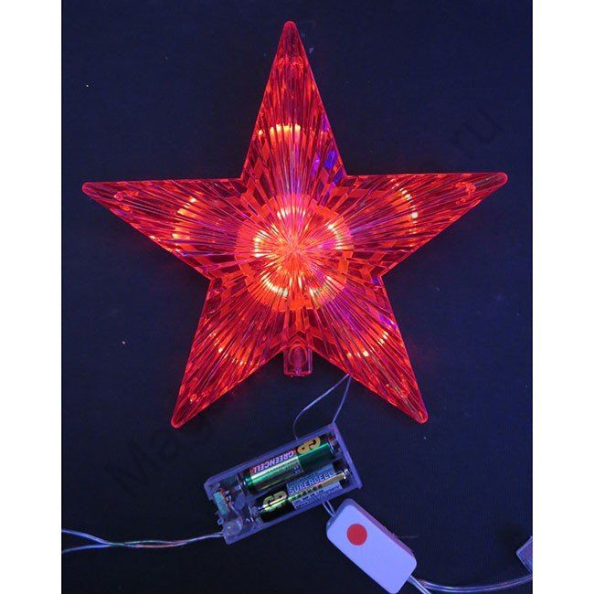 Верхушка Звезда 21,5см. 141-277К на батарейках