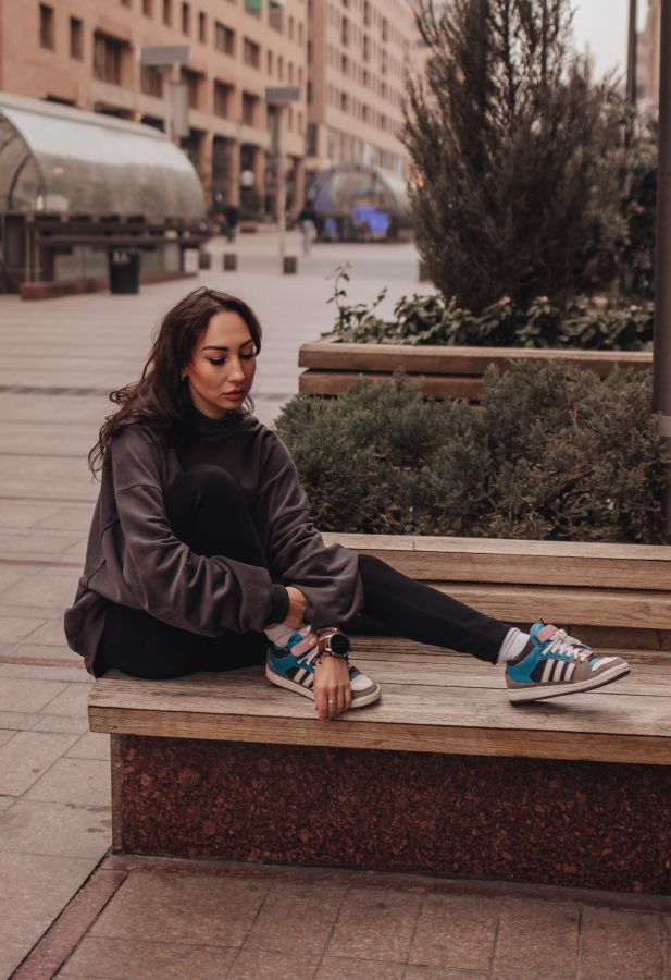 Худи оверсайз в цвете графит