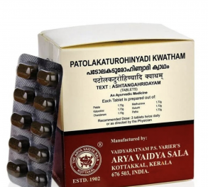 PATOLAKATUROHINYADI KWATHAM, Kottakkal Ayurveda ПАТОЛАКАТУРОХИНЬЯДИ КВАТХАМ, Коттаккал Аюрведа, 100 таб.