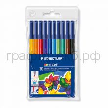 Фломастеры 10цв.STAEDTLER Noris пластиковый пенал ST326WP10