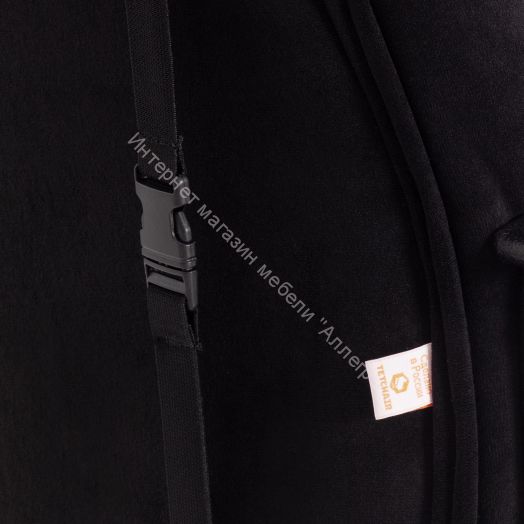 Кресло DRIVER (22) флок/ткань, черный/серый, 35/TW-12