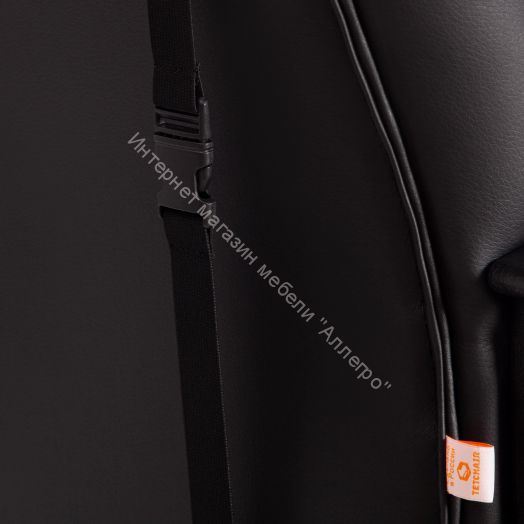 Кресло DRIVER (22) кож/зам/ткань, черный/синий, 36-6/TW-10