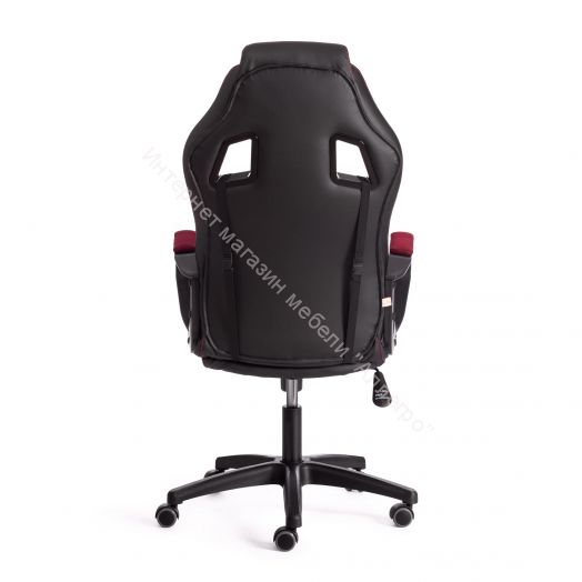 Кресло DRIVER (22) кож/зам/ткань, черный/бордо, 36-6/TW-13