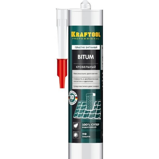 Герметик битумный KRAFTOOL черный, 300 мл 41261