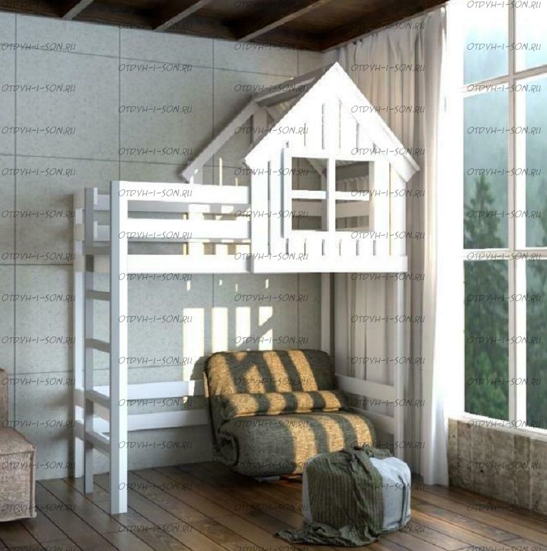 Кровать-чердак Домик Factory №11