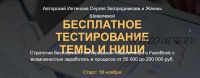 Бесплатное тестирование темы и ниши (Сергей Загородников, Жанна Шевелёва)