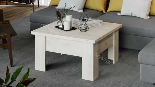 Стол журнальный "Трия" тип 10 (Дуб крафт белый)