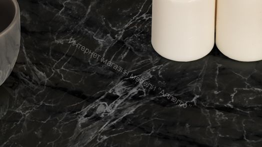 Стол журнальный ДП 1-03-09 (Чёрный/Мрамор чёрный)