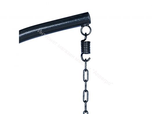 Подвесное Кресло Leset Саона каркас Черный подушка Светло-серая