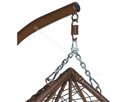 Подвесное Кресло Leset Гаити каркас Коричневый подушка Бежевая