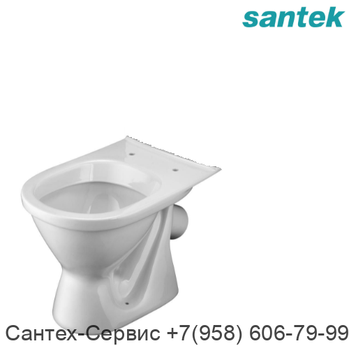 1.WH30.1.859 Чаша унитаза Santek Алькор с диагональным выпуском, антивсплеск