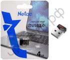 флэш-карта Netac 4GB UM81 Ultra чёрный металл