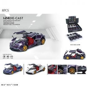 Металлическая модель автомобиля гиперкара Pagani Huayra 1/24 свет, звук, дым 21 см. (CZ145A)