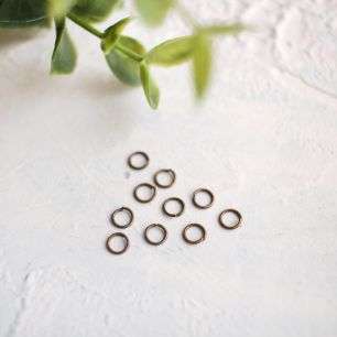 Соединительные колечки 4 мм. - ц. бронза, 10 шт.