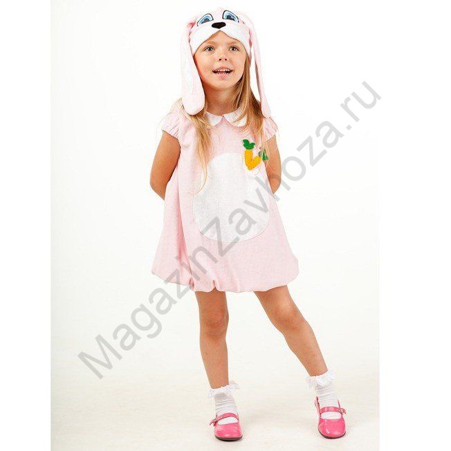 Карнавальный костюм Зайка р 104-52 /плюш/Пуговка/