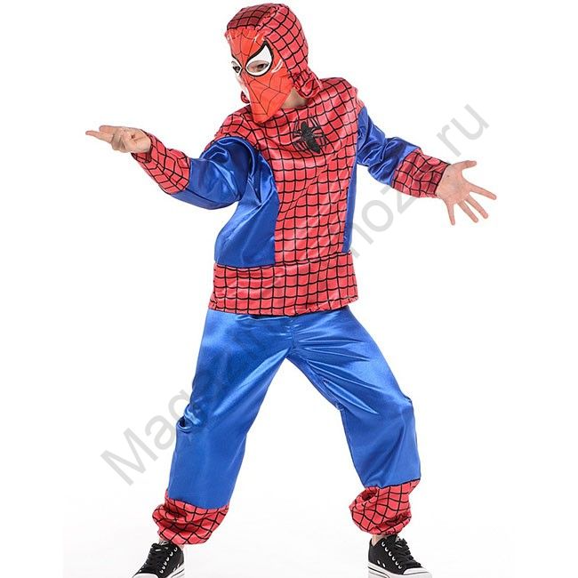 Карнавальный костюм Человек Паук р.104-52 /текстиль/Батик/