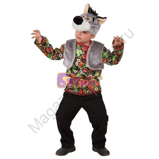 Карнавальный костюм Волчонок Еремка  р.116-60 /текстиль/Батик/