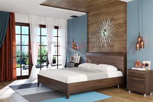 Кровать КР-2074  (1,8х2,0) с мягким изголовьем Мелисса