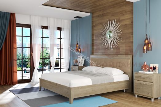 Кровать КР-2074  (1,8х2,0) с мягким изголовьем Мелисса