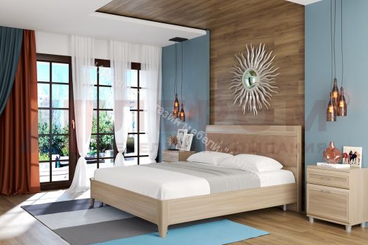 Кровать КР-2074  (1,8х2,0) с мягким изголовьем Мелисса