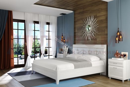 Кровать КР-2073  (1,6х2,0) с мягким изголовьем Мелисса