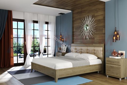 Кровать КР-2073  (1,6х2,0) с мягким изголовьем Мелисса