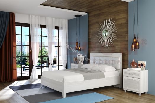 Кровать КР-2071  (1,2х2,0) с мягким изголовьем Мелисса