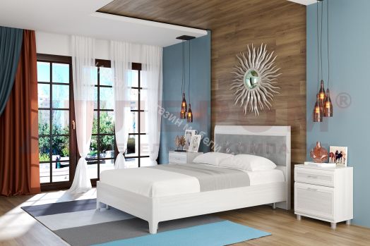 Кровать КР-2072  (1,4х2,0) с мягким изголовьем Мелисса