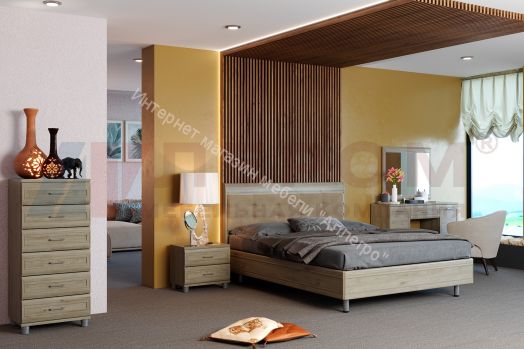 Кровать КР-2853 (1,6х2,0) с мягким изголовьем Мелисса