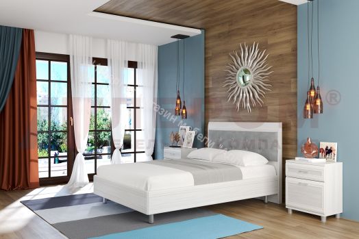 Кровать КР-2852 (1,4х2,0) с мягким изголовьем Мелисса