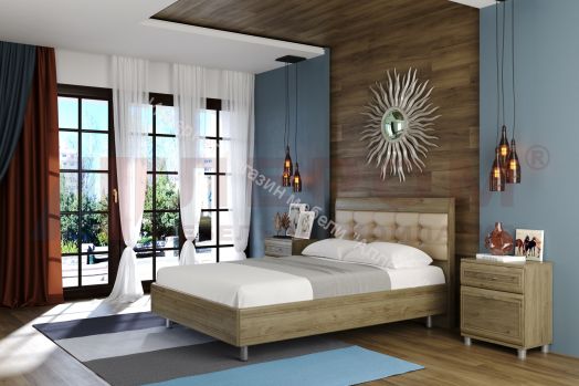 Кровать КР-2852 (1,4х2,0) с мягким изголовьем Мелисса