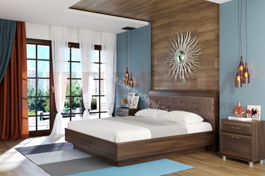 Кровать КР-1853 (1,6х2,0) с П/Мех и мягким изголовьем Мелисса