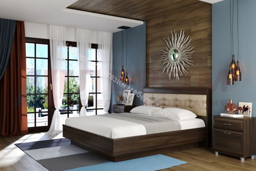 Кровать КР-1854 (1,8х2,0) с П/Мех и мягким изголовьем Мелисса