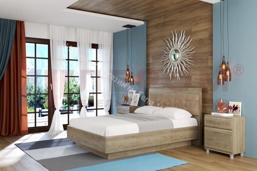 Кровать КР-1851  (1,2Х2,0) с П/Мех и мягким изголовьем Мелисса