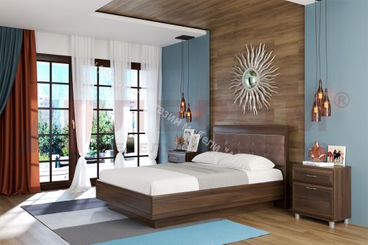 Кровать КР-1851  (1,2Х2,0) с П/Мех и мягким изголовьем Мелисса