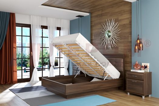 Кровать КР-1852  (1,4Х2,0) с П/Мех и мягким изголовьем Мелисса