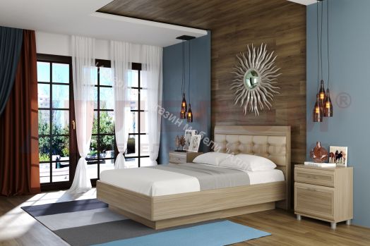 Кровать КР-1852  (1,4Х2,0) с П/Мех и мягким изголовьем Мелисса