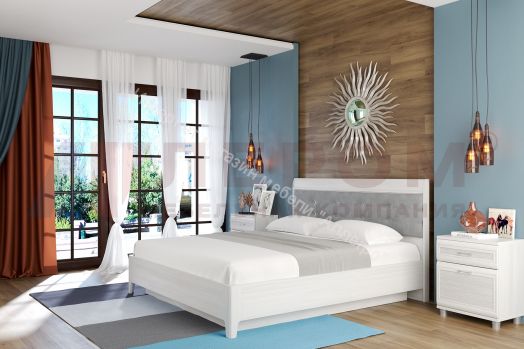 Кровать КР-1074 (1,8х2,0) с П/Мех. и мягким изголовьем Мелисса