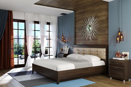 Кровать КР-1074 (1,8х2,0) с П/Мех. и мягким изголовьем Мелисса