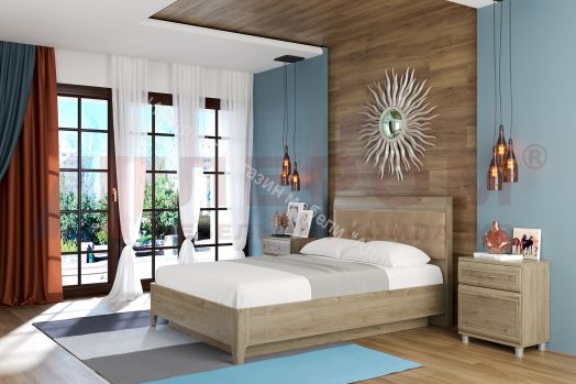 Кровать КР-1071 (1,2х2,0) с П/Мех. и мягким изголовьем Мелисса