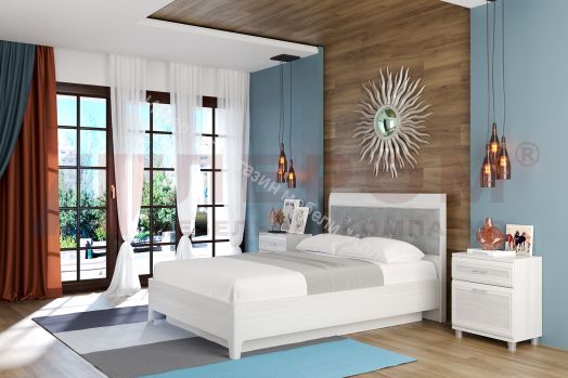 Кровать КР-1071 (1,2х2,0) с П/Мех. и мягким изголовьем Мелисса