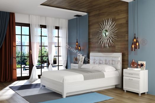 Кровать КР-1071 (1,2х2,0) с П/Мех. и мягким изголовьем Мелисса