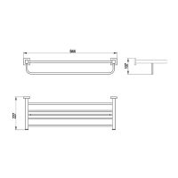 Полка подвесная для полотенец Timo Selene 10058/00 схема 2